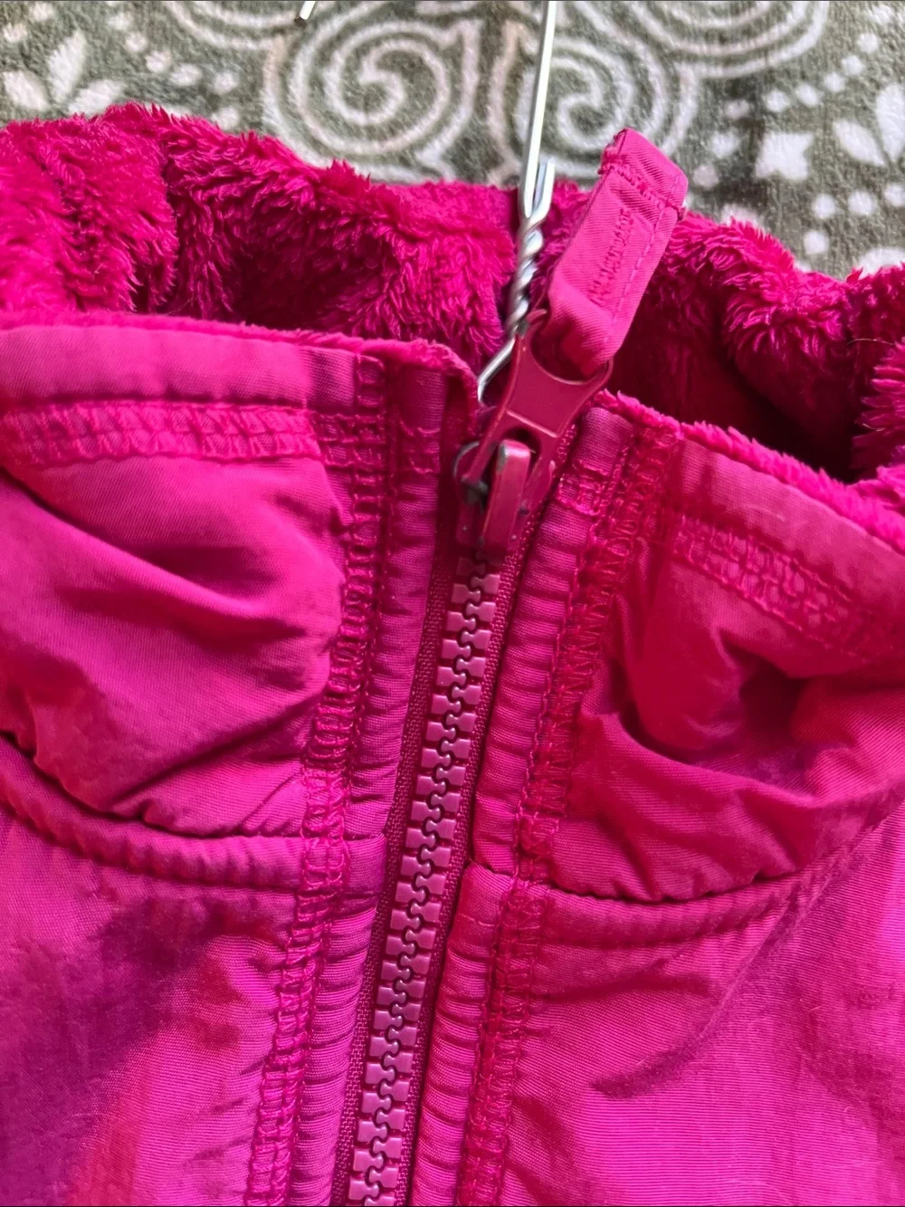 The Children's Place Bright Fuchsia Full-Zip Puffer Fleece Jacket